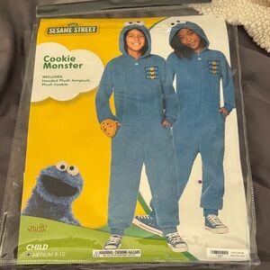 Sesame Street Blue Cookie Monster costume Jumpsuit for Kids